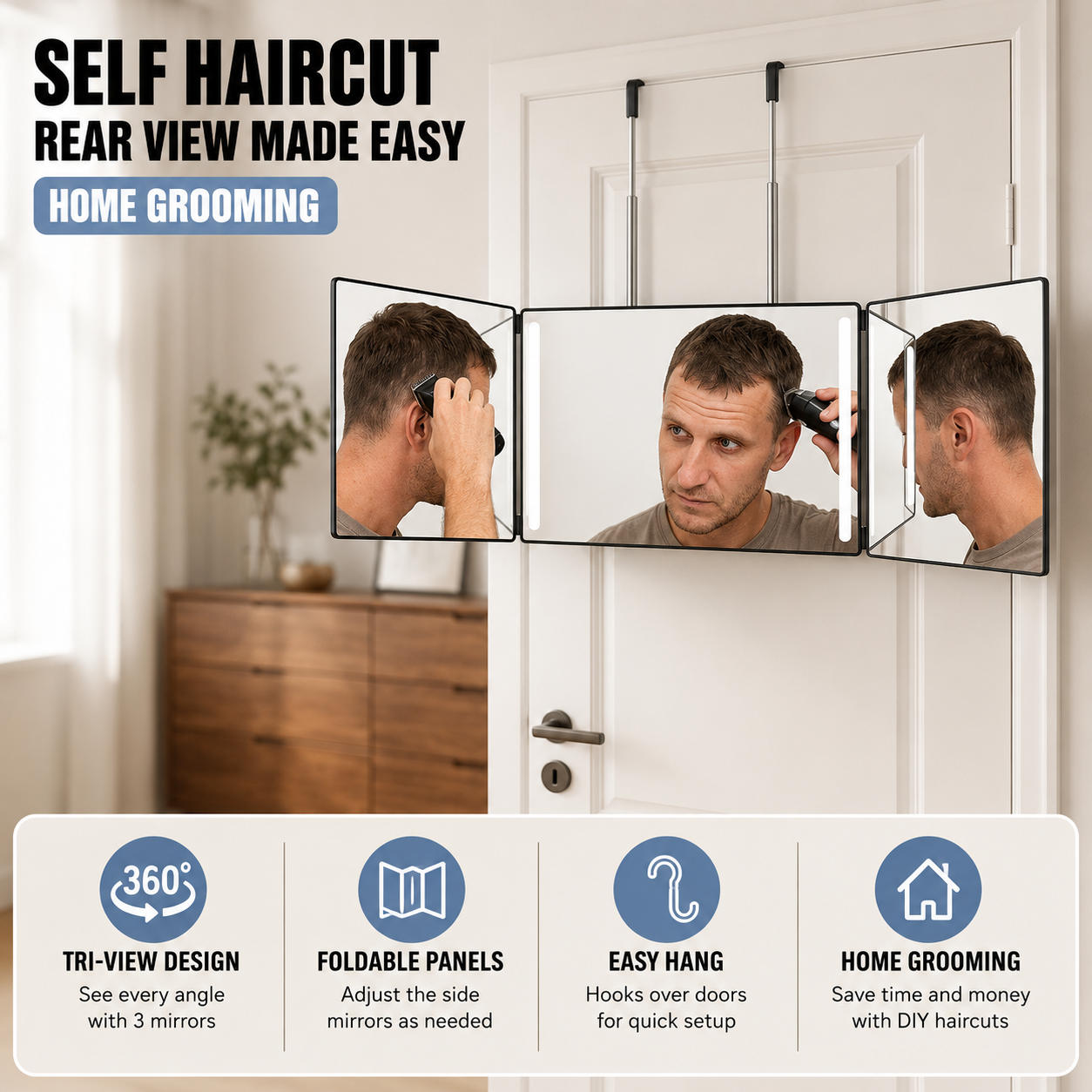 The 360 Mirror™ | Tri-Fold Makeup & Hair Mirror
